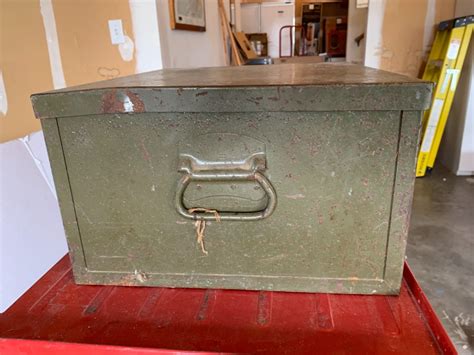 the interior steel equipment company metal box vintage|Vintage Metal Storage Box .